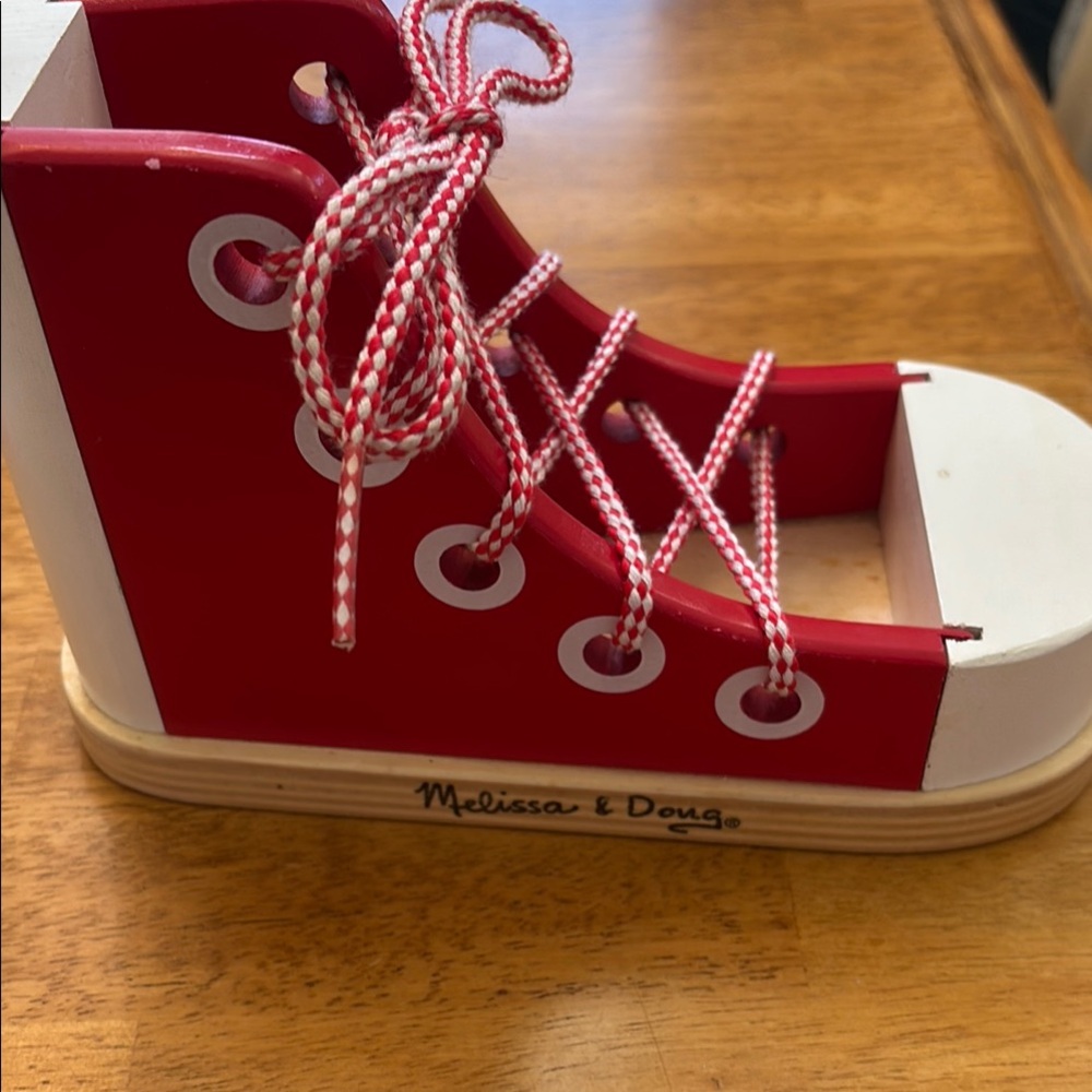 Melissa & Doug Red and White Lace-Up Toy